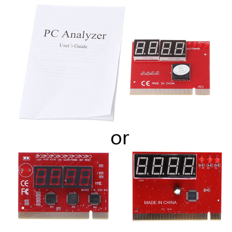 Moon4 PC เครื่องวิเคราะห์เมนบอร์ด LED 4-Digit Diagnostic Test คอมพิวเตอร์ PCI POST Test