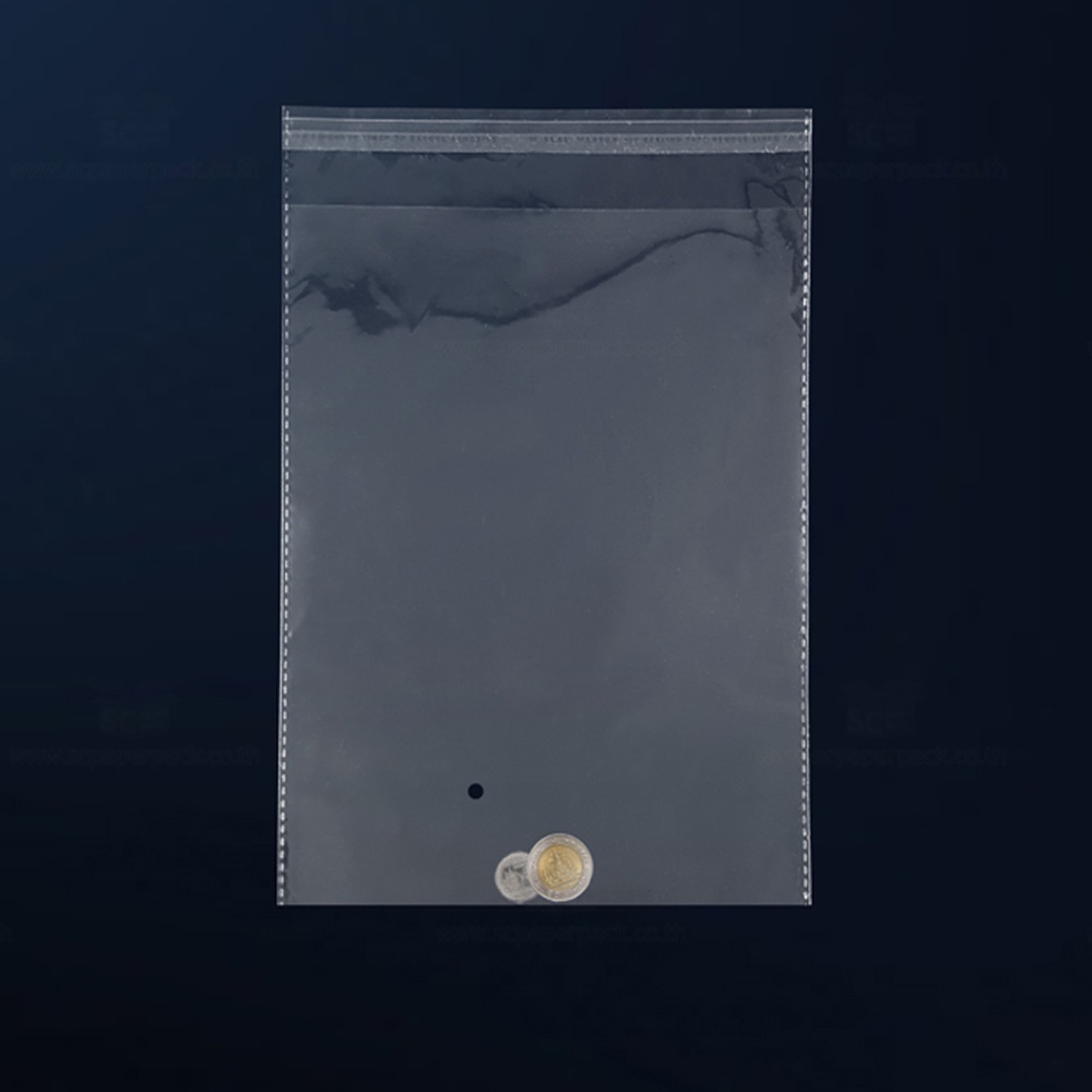 ถุงแก้ว opp ใส่เสื้อ ฝากาว อย่างหนา เกรด A แบบ1กิโล  #opp01 - รูปที่ 7