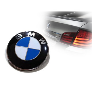 Logo BMW ฟ้าขาวขอบอลูมิเนียมขนาด 73 mmสัญลักษณ์โลโก้ฝากระโปรงท้ายกระโปรงหน้าหลัง