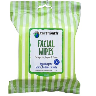 Earthbath Facial Wipes เอิร์ธบาธ แผ่นเช็ดหน้า