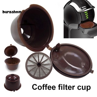 Burzahom_ แคปซูลกาแฟพลาสติก เติมได้ ใช้ซ้ําได้ สําหรับ Nescafe Dolce Gusto