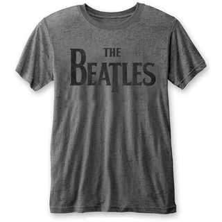 เสื้อยืด พิมพ์ลายโลโก้ The Beatles Drop สีเทา สําหรับผู้ชาย