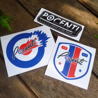 Sticker Pocenti สติกเกอร์ Uv กันน้ำ เคลือบด้าน อย่างดี สวยงามไม่เหมือนใคร Pocenti Scooter