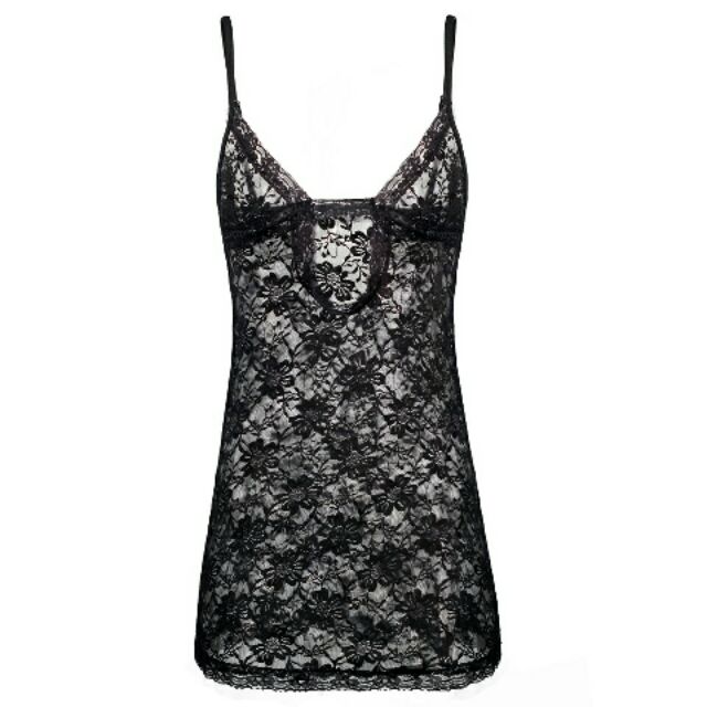 FS  2in1 Sexy Lace Diva Dress ชุดนอนเซ็กซี่ผ้าลูกไม้ทั้งตัวสีดำแบบเข้ารูป พร้อมจีสตริง Valentine dress Sexy Love Gift