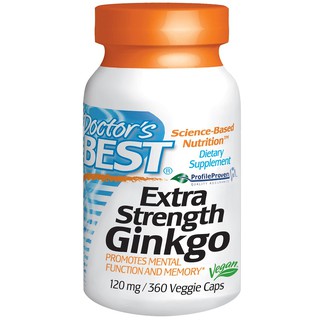 Doctors Best, Extra Strength Ginkgo, 120 mg, 360 Veggie Caps