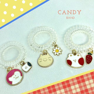 ยางรัดผม​ candyband Cute Set(คืนตัวได้เมื่อแช่ในน้ำร้อน​)แบบเกลียว ไม่กินเส้นผม​ ไม่รัดผมจนปวดหัว​ พร้อมส่งจากไทย 1-2วัน