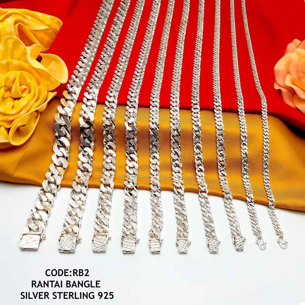 925 STERLING BANGLE SILVER NECKLACE(RANTAI BANGLE)