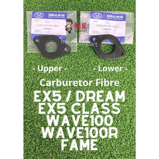 คาร์บูเรเตอร์ไฟเบอร์ EX5 Dream Class Wave100 Wave100R Fame Plastik Hitam INSULATOR คาร์บูเรเตอร์ไฟเบอร์ด้านบน และล่าง