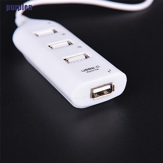 【purplen】อะแดปเตอร์ฮับ Usb 2.0 ความเร็วสูง 4 พอร์ต สําหรับคอมพิวเตอร์ PC