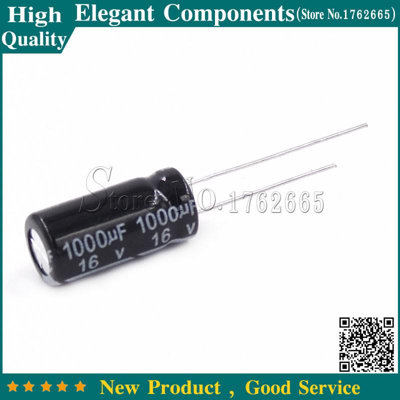 20Pcs 1000UF 16V 16V 1000UF Aluminum Electrolytic Capacitors Size 8*16MM 16 V /