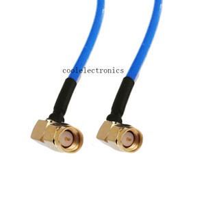 2 Sma Male To Sma Male Right Angle Blue Rg 405 0 . 086 Rf Sem - Rigid Coax Coaxial / 50 . / 10 Oh / 15 / 15h / 15h / 15o อุปกรณ์เครื่องมือสําหรับเชื่อมต่อ