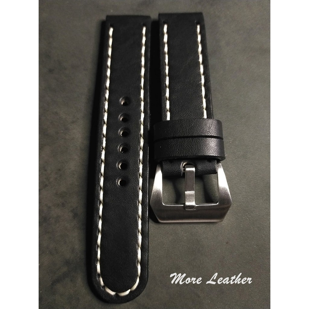 More Leather สายนาฬิกาหนังแท้ 100% สายนาฬิกาแฮนด์เมดสไตล์วินเทจ แถมฟรีสปริง1คู่ มีขนาดตั้งแต่16mmขึ้นไป