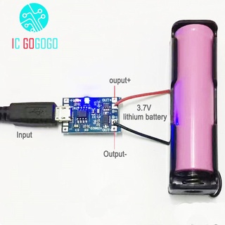 บอร์ดโมดูลป้องกันที่ชาร์จแบตเตอรี่ลิเธียม 3.7V 5V 1A 2A Li-ion Lipo Micro USB Type-C