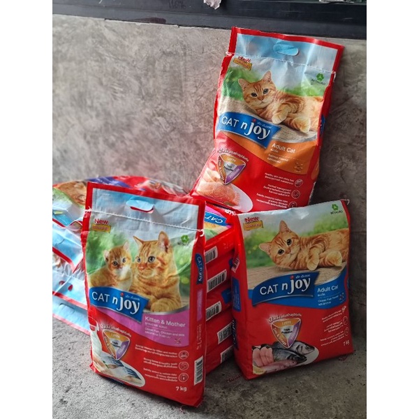 Cat'n joy แคทเอนจอย อาหารเม็ดสำหรับแมวขนาด7กิโล
