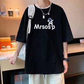 【M-8XL】เสื้อยืดแขนสั้น พิมพ์ลายนักบินอวกาศ ทรงหลวม ขนาดใหญ่ สไตล์เกาหลี ฮิปฮอป สตรีท ใส่สบาย แฟชั่นฤดูร้อน สําหรับผู้ชาย และผู้หญิง