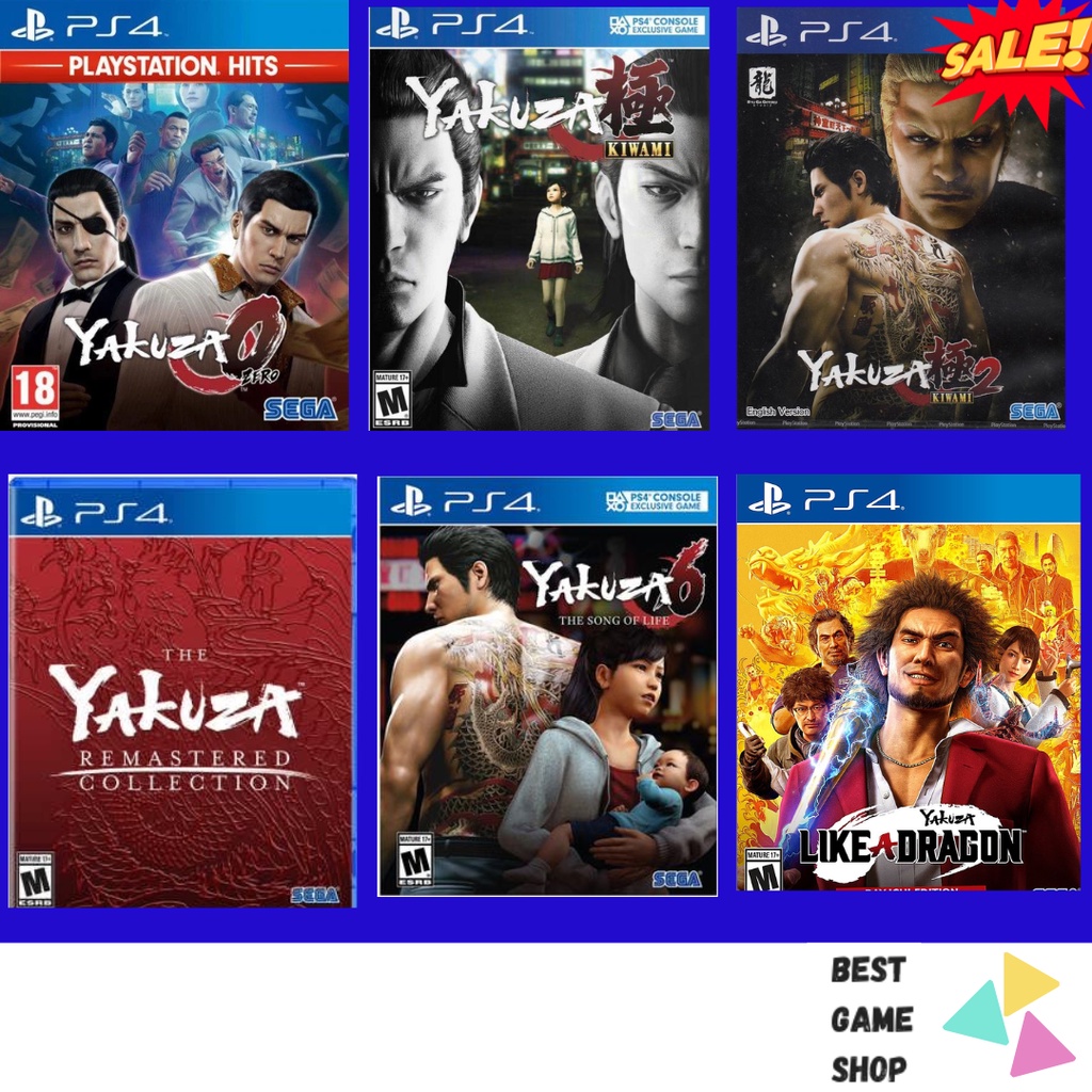 Yakuza PS4 ภาค 0 / kiwami / kiwami / Remastered Collection / 6 / like a dragon PS4 (มือ1/มือ2)