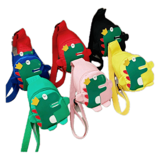โปรโมชั่น : Korean Fashion Kid Casual Bag Cute Dinosaur Cartoon Girl and Boy Sling Bag Chest Beg Chest Pack Ready Stock Cute Dinosaur
