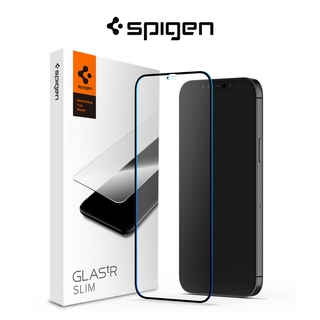 Spigen iPhone 12 Pro Max ครอบคลุมเต็มรูปแบบ HD กระจกนิรภัย ป้องกันหน้าจอ