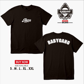 เสื้อยืด พิมพ์ลาย Skyzo Babygang แบบเรียบง่าย สําหรับเด็กสามารถปรับแต่งได้