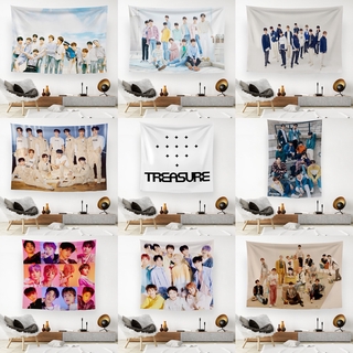 Treasure พรมแขวนผนังพิมพ์ลายตัวอักษร Idol Boy Group สําหรับแขวนตกแต่งผนัง