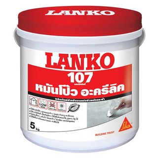 FREE HOME อะคริลิกอุดโป๊ว LANKO 107 5 กก. สีขาว หมั่นโป๊ว โป๊วสี โป๊วรอยรั่ว