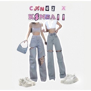 Candy jeans พร้อมส่งสไตล์เกาหลีงานสั่งตัดน่ารักใส่ได้ไม่ซ้ำใคร