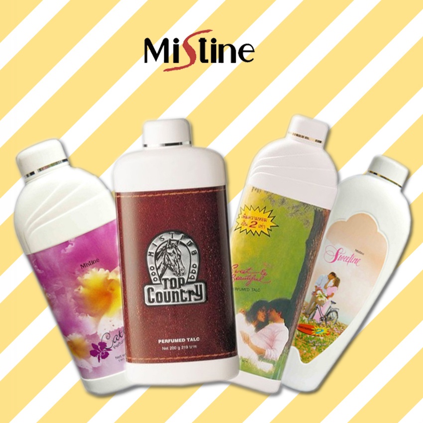 Mistine Perfumed Talc 100g./400gมิสทิน แป้งโรยตัว แป้งทาตัว แป้งฝุ่นทาตัว กลิ่นหอมติดทนนาน มี 4 กลิ่นให้เลือก (1 กระปุก)