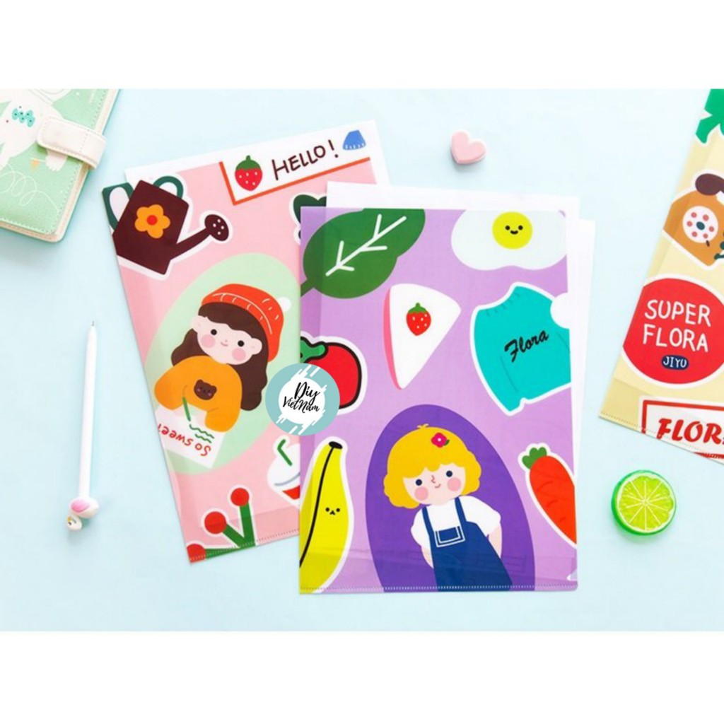 FLORA A4 FILE COVER*