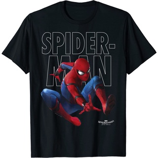 เสื้อยืดโอเวอร์ไซส์เสื้อยืด พิมพ์ลาย Marvel Spider-Man Homecoming Outlined Epic สําหรับผู้ชาย และผู้หญิงS-3XL