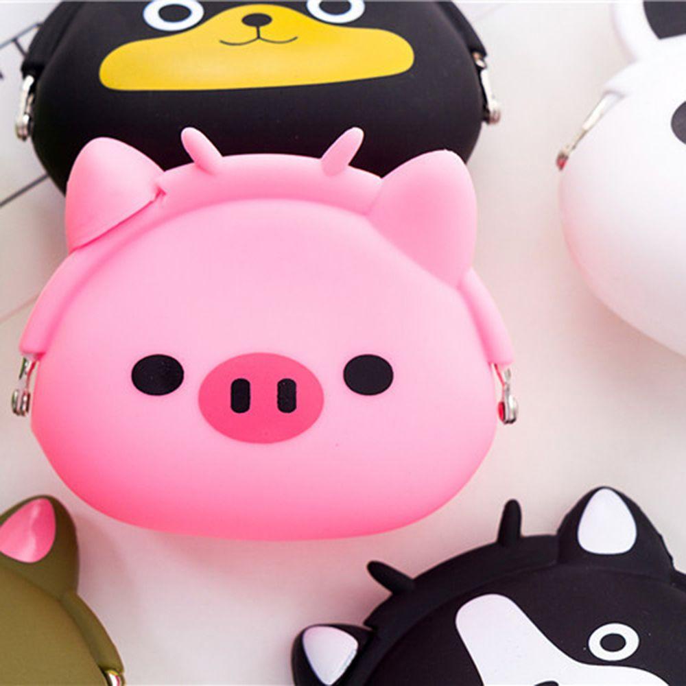 Baihee มินิน่ารักกระเป๋าสตางค์สาย USB กระเป๋าสุนัข Panda Key กระเป๋าแมวหมูหมี