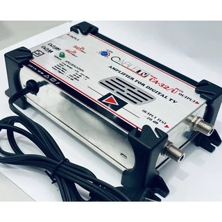 [รุ่นใหม่ล่าสุด]​ Booster บูสเตอร์ ​32dB ยี่ห้อ​ Cable TV)กรองสัญญาณ 4G,5G รุ่น CA-32/U DIGITAL PLUS
