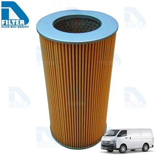 กรองอากาศ Toyota โตโยต้า Hiace Commuter 2005-2018 (เครื่องดีเซล 2.5) By D Filter (ไส้กรองอากาศ) (DA085)