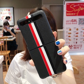 เคสมือถือ แบบหนัง ฝาพับ สําหรับ Samsung Galaxy Z flip F7000 F7000