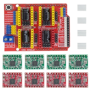 CNC shield v3 engraving machine / 3D Printer / + 4pcs A4988 driver expansion board for Arduino