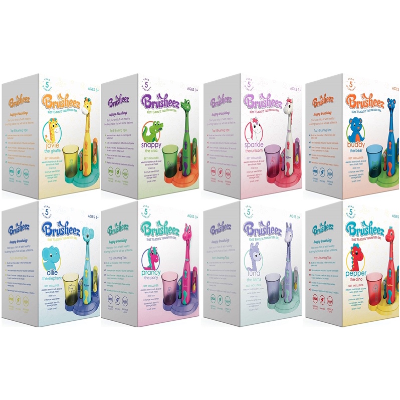 Brusheez® Kid's Electric Toothbrush Set AGE 3+ แปรงสีฟัน แบตเตอรี่ สำหรับเด็ก