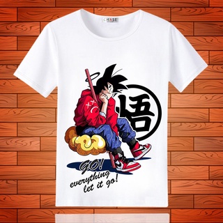 เสื้อยืดแขนสั้น พิมพ์ลายอนิเมะ Dragon Ball Carolot Son Goku Vegeta สําหรับผู้ชาย