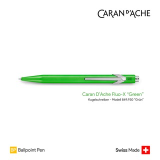 Caran DAche 849 Fluo-X "Green" Ballpoint Pen - ปากกาลูกลื่นคารันดัช 849 รุ่นฟลูโร สีเขียว