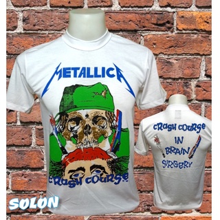 เสื้อวง Metallica วงร็อค ไม่มีตะเข็บข้าง คอฟิต ป้ายUSA เสื้อวินเทจ เสื้อทัวร์ วงดนตรีร็อคต่างประเทศ