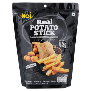 เอ็นโอไอมันฝรั่งชนิดแท่งทอดกรอบรสพริกไทยดำ 100กรัม NOI Potato Stick Black Pepper Flavor 100g.