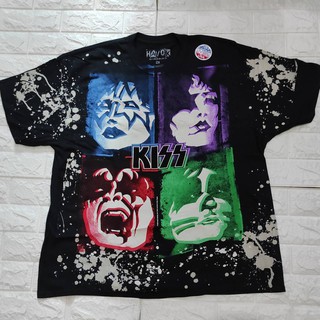 เสื้อยืดLiquidblue ผ้ากัด วงKISS  ลิขสิทธิ์แท้