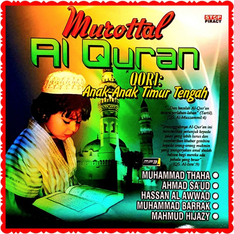MP3 CASSETTE CD MUROTTAL AL QURAN CHILDREN MIDDLE EAST CHILDREN - MUOTTAL AL QURAN QORI CHILDREN - M
