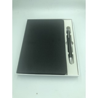 พร้อมส่ง   🔥🔥  สมุดโน๊ตขนาด A5 พร้อมปากกา  Business Set Notebook A5 + pen (สีดำ)