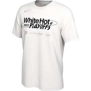 เสื้อยืดบาสเก็ตบอล Miami Heat NBA Playoffs Mantra 2022 สีขาว