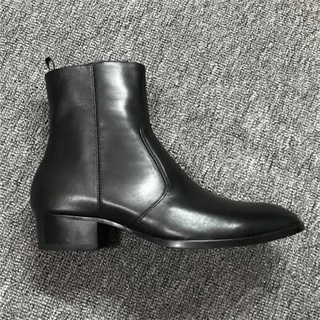 Chelsea Boots Black เชลซีบูท ซิปข้าง หนังเงาสีดำ ผู้ชาย