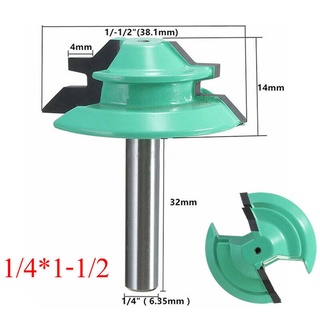 Lock Router Bit Miter Shank 1-1/2\d Tenon 1pc 45 Degree 6.35mm Carbide (พร้อมส่งในไทย)