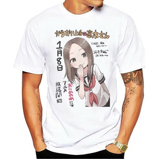 เสื้อยืดโอเวอร์ไซส์เสื้อยืด ผ้าฝ้าย พิมพ์ลายอนิเมะ Karakai Jouzu No Takagi San สไตล์วินเทจ สําหรับผู้ชายS-3XL