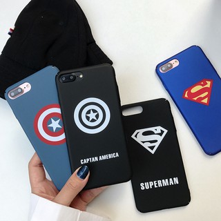 Casing for iPhone 6 6Plus 6s 7 7Plus 8 8Plus X XS XR XSMAX Captain America Matte Hard Plastic Case Cover Casing