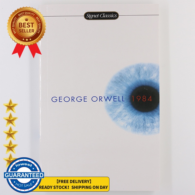 1984 โดย George Orwell Dystopian Fiction หนังสือภาษาอังกฤษ