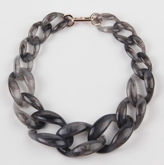 chunky plastic chain link necklace