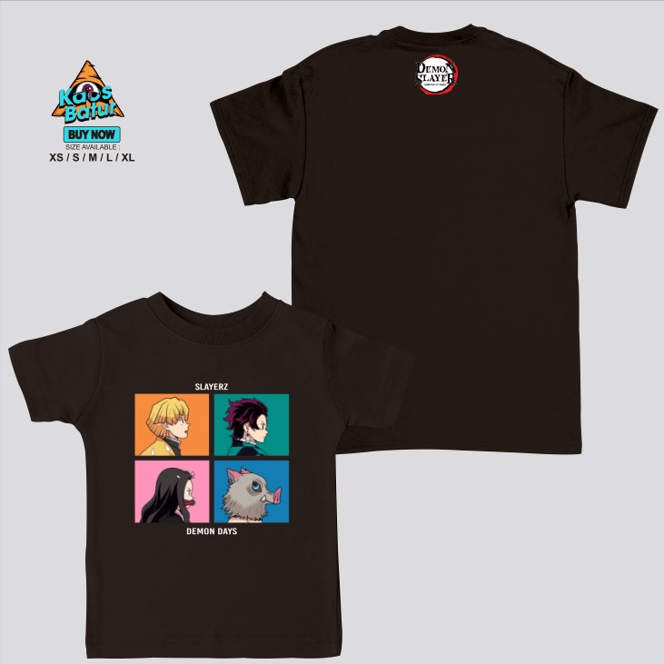 KGilan T เสื้อเด็ก Distro เสื้ออะนิเมะภาพ DEMON SLAYER DEMON DAY